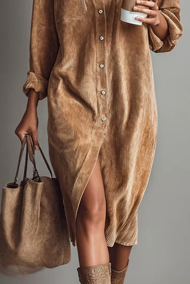 Claudine | Robe-Chemise Velours