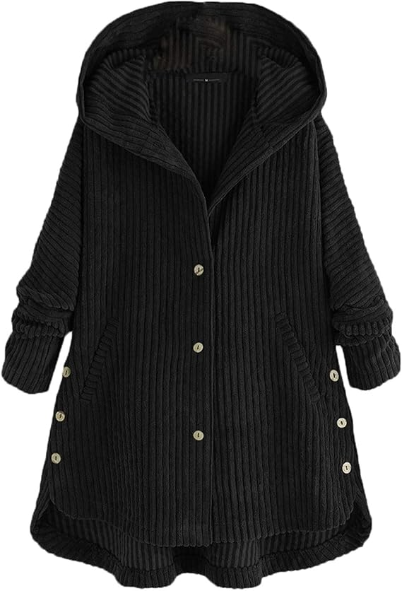 Juliette | Veste Velours Côtelé à Capuche