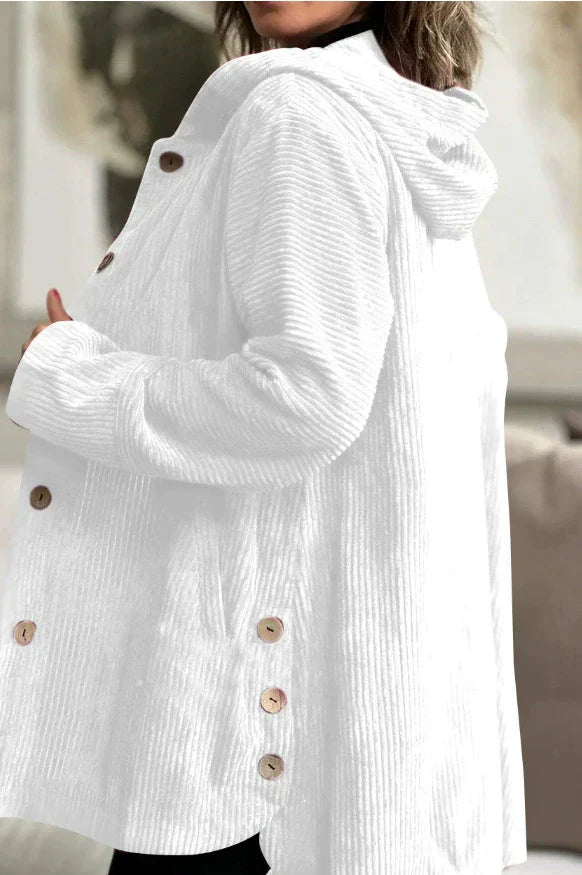 Juliette | Veste Velours Côtelé à Capuche