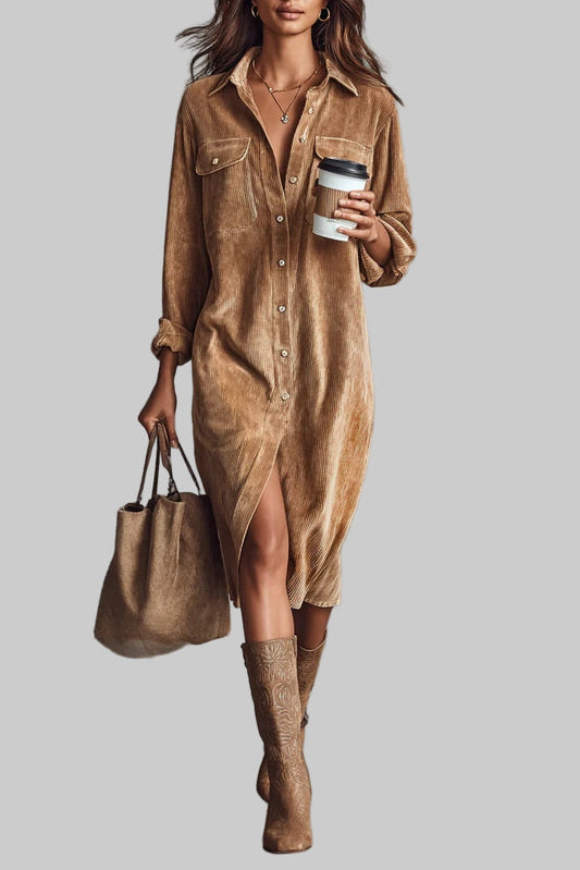 Claudine | Robe-Chemise Velours