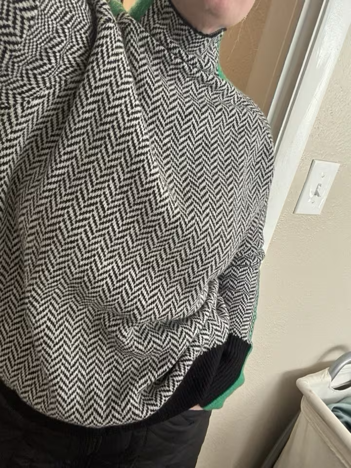 Zoé | Pull à col roulé à à Motif Chevron