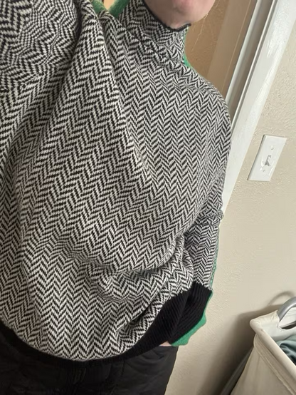 Zoé | Pull à col roulé à à Motif Chevron